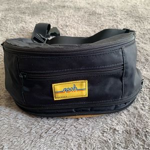 NOAH NYC fanny waist hip pack bag tri zipper SUEDE with nylon perfect condition